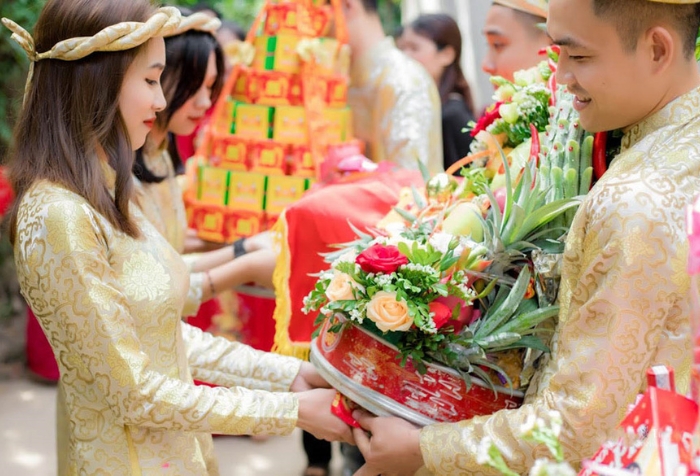 Cérémonie de fiançailles du mariage Vietnam